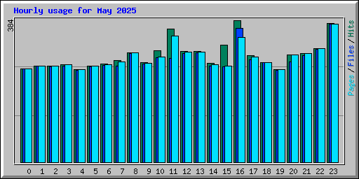 Hourly usage for May 2025