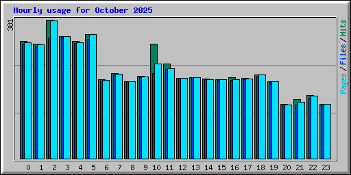 Hourly usage for October 2025