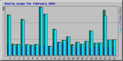 Hourly usage for February 2026